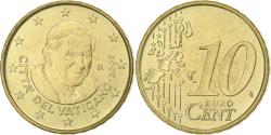 World Coins - VATICAN CITY, Benedict XVI, 10 Euro Cent, 2006, Rome, Brass, , KM:378