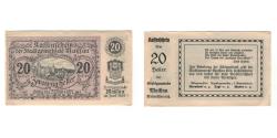 World Coins - Banknote, Austria, Maissau N.Ö. Stadtgemeinde, 20 Heller, Texte, 1921