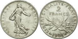 World Coins - Coin, France, Semeuse, 2 Francs, 1908, , Silver, Gadoury:532