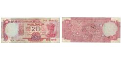 World Coins - Banknote, India, 20 Rupees, KM:82a, VG(8-10)