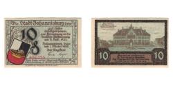 World Coins - Banknote, Germany, Johannisburg Stadt, 10 Pfennig, Batiment, 1921, 1921-10-01