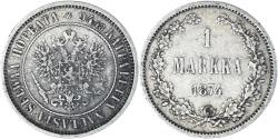 World Coins - Coin, Finland, Alexander II, Markka, 1874, Helsinki, , Silver, KM:3.2