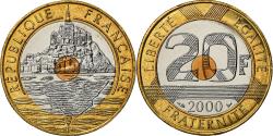 World Coins - Coin, France, Mont Saint Michel, 20 Francs, 2000, Paris, , Tri-Metallic