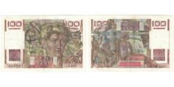 World Coins - France, 100 Francs, Jeune Paysan, 1953, 30978 J.513, UNC(60-62), Fayette:25.35