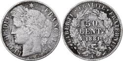 World Coins - France, 50 Centimes, Cérès, 1881, Paris, Silver, , KM:834