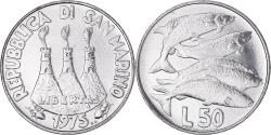 World Coins - Coin, San Marino, 50 Lire, 1975, Rome, , Steel, KM:45