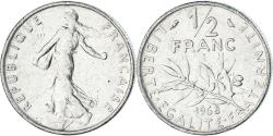 World Coins - Coin, France, 1/2 Franc, 1968