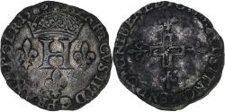 World Coins - France, Henri III, Double Sol Parisis, 1586, Bayonne, Billon,
