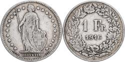 World Coins - Switzerland, Franc, 1916, Bern, Silver, , KM:24