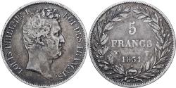 World Coins - France, 5 Francs, Louis-Philippe, 1831, Lille, Silver, , Gadoury:676