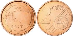 World Coins - Estonia, 2 Euro Cent, 2011, Vantaa, BU, , Copper Plated Steel, KM:62