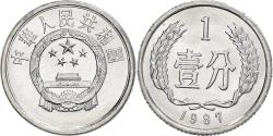 World Coins - Coin, CHINA, PEOPLE'S REPUBLIC, Fen, 1987, , Aluminum, KM:1