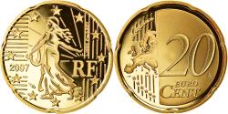 World Coins - France, 20 Euro Cent, 2007, Paris, Proof, , Brass, Gadoury:5a., KM:1411