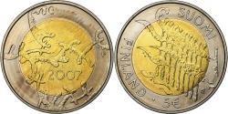 World Coins - Finland, 5 Euro, 2007, Vantaa, Bi-Metallic, , KM:135