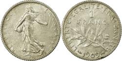 World Coins - Coin, France, Semeuse, Franc, 1909, Paris, , Silver, KM:844.1