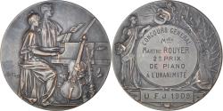 World Coins - France, Medal, Concours Général de Piano, Musique, 1909, Rivet,