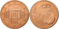 World Coins - Malta, 5 Euro Cent, BU, 2008, Monnaie de Paris, Copper Plated Steel,