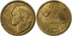 World Coins - France, 10 Francs, Guiraud, 1950, Beaumont - Le Roger, Cupro-Aluminium