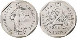 World Coins - France, 2 Francs, Semeuse, 1979, Monnaie de Paris, série FDC, Nickel