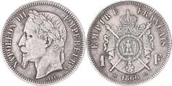 World Coins - Coin, France, Napoleon III, 1 Franc, 1866, Bordeaux, , Silver