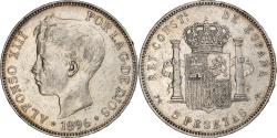 World Coins - Spain, Alfonso XIII, 5 Pesetas, 1896, Valencia, Silver, , KM:707