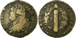 World Coins - Coin, France, 2 sols françois, 2 Sols, 1792, Lille, , Bronze