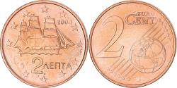 World Coins - Greece, 2 Euro Cent, 2004, Athens, , Copper Plated Steel, KM:182