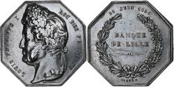 World Coins - France, Token, Louis Philippe I, Banque de Lille, 1836, Silver, Depaulis