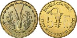 World Coins - West African States, 5 Francs, 2012, Aluminum-Bronze,