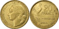 World Coins - France, 20 Francs, Guiraud, 1953, Paris, Aluminum-Bronze,