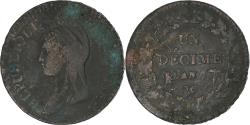 World Coins - France, 1 Décime, Dupré, AN 7, Lille, Bronze, , Gadoury:187