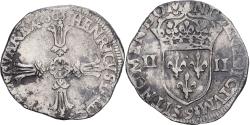 World Coins - Coin, France, Henri IV, 1/4 Ecu, 1605, Rennes, , Silver, Gadoury:597
