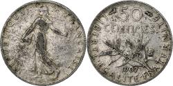 World Coins - France, 50 Centimes, Semeuse, 1907, Paris, Silver, , Gadoury:420