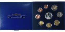 World Coins - France, Panthéon, Coffret 1c. à 15€, 2007, Monnaie de Paris, BE,