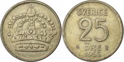 World Coins - Coin, Sweden, Gustaf VI, 25 Öre, 1955, , Silver, KM:824