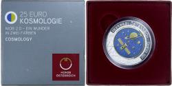 World Coins - Austria, 25 Euro, Cosmology, 2015, Vienna, Bi-Metallic,