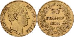 World Coins - Belgium, 20 Francs, L WIENER 1865, Gold, , KM:23