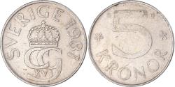 World Coins - Coin, Sweden, 5 Kronor, 1987