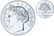 World Coins - France, 100 Francs, Fraternité, 1988, MDP, Piéfort, BU, Silver,