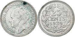 World Coins - Netherlands, Wilhelmina I, 25 Cents, 1939, Utrecht, Silver, , KM:164