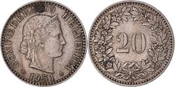 World Coins - Coin, Switzerland, 20 Rappen, 1951