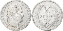 World Coins - France, 1/2 Franc, Louis-Philippe, 1845, Lille, Silver, , Gadoury:408