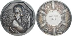 World Coins - France, Medal, Art Déco, Femme aux Epis de Blé, 1948, Bazor,