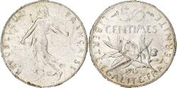 World Coins - Coin, France, Semeuse, 50 Centimes, 1915, Paris, , Silver, KM:854
