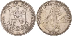 World Coins - Coin, Philippines, 25 Centavos, 1966, , Copper-Nickel-Zinc, KM:189.1
