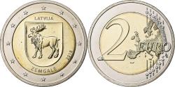 World Coins - Latvia, 2 Euro, Zemgale, 2018, Stuttgart, Bi-Metallic,