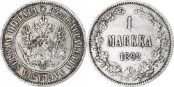 World Coins - Finland, Alexander III, Markka, 1892, Helsinki, Silver, , KM:3.2