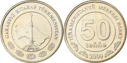 World Coins - Turkmanistan, 50 Tenge, 2009, Brass, , KM:100
