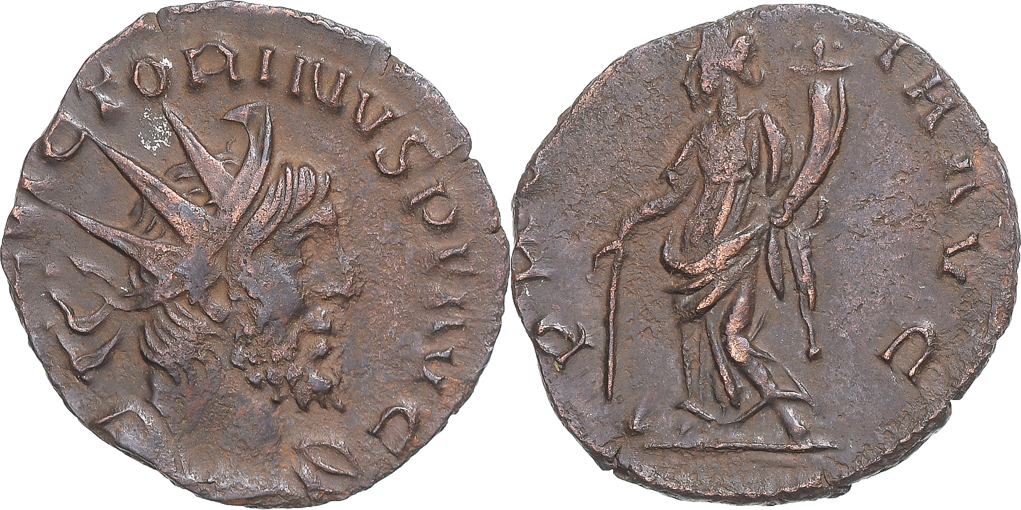 Monnaie Romaine - Postume Antoninien RIC.89 - Victoria, 261 Ap. JC, Billon, 22mm
