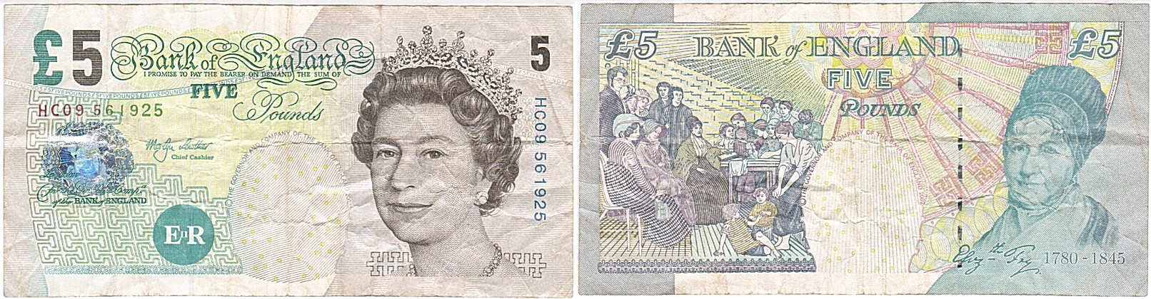 British 5 Pounds (2002) - Foreign Currency